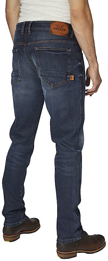 Rokker Rokkertech Tapered Slim Blue Jeans de moto 36/36 Figure 3