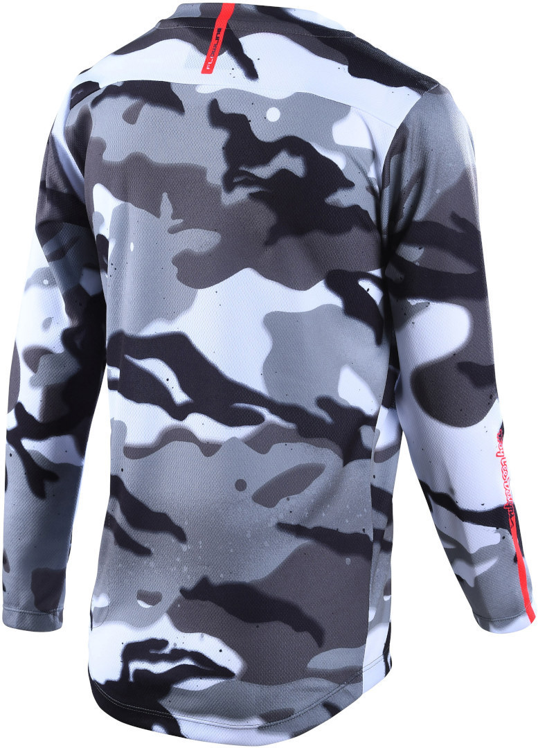 Troy Lee Designs Flowline Spray Camo Tricoul de bicicletă pentru tineret Alb/Camuflaj S Figura 2