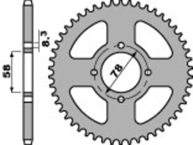 PBR Standard C45 bakdrev i stål 810 - 428 Figur 2