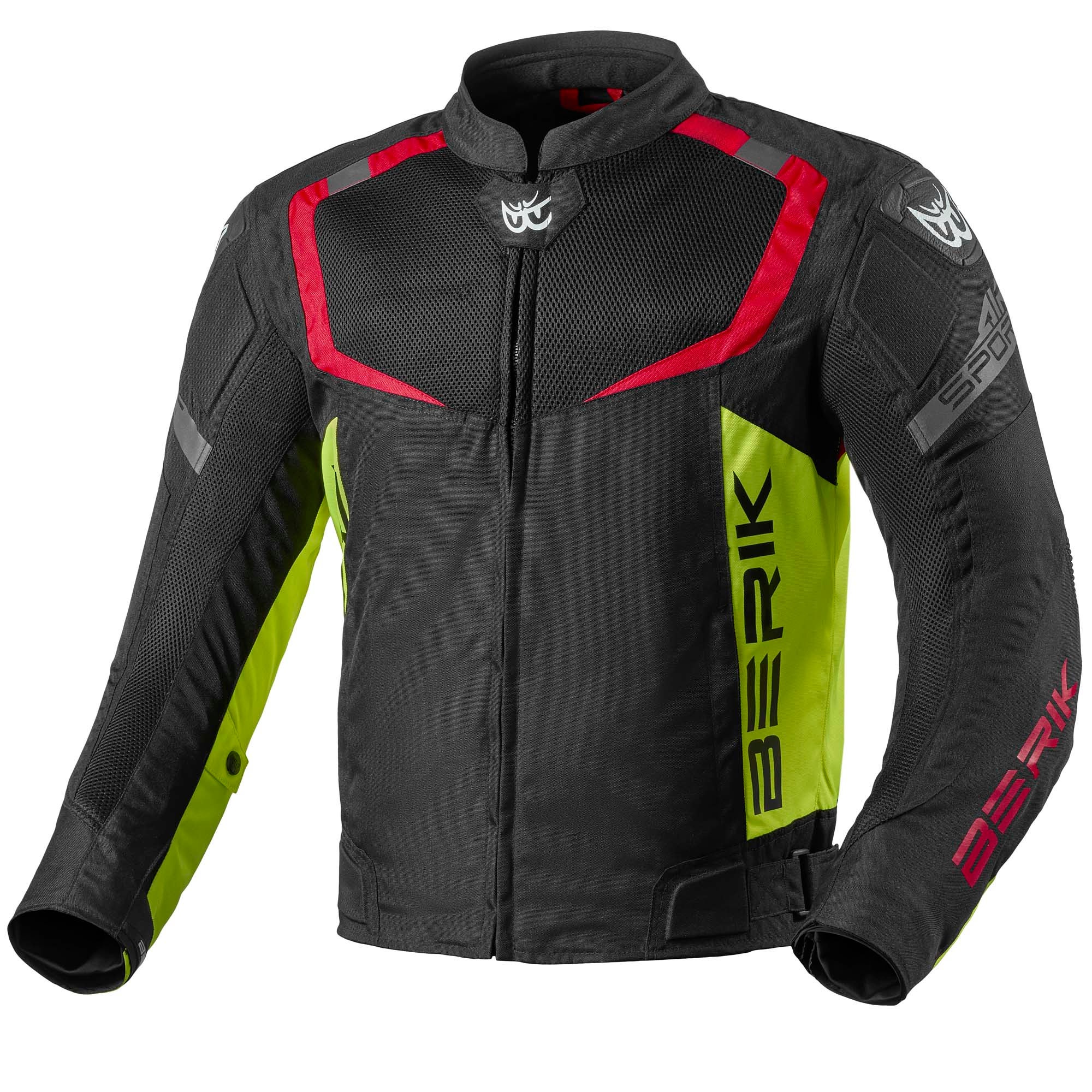 Berik X-Speed 2 Motorcycle Textile Jacket black/red/neon-yellow 56 Figure 1