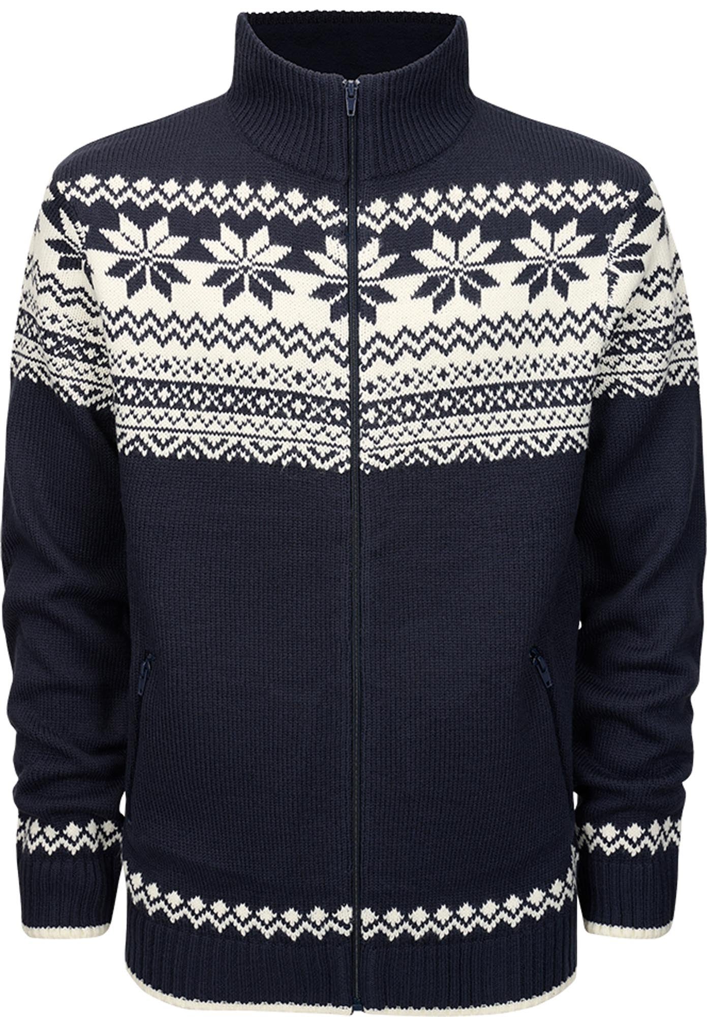 Brandit Norweger Vetoketju villapaita Tummansininen/valkoinen 7XL Kuva 1