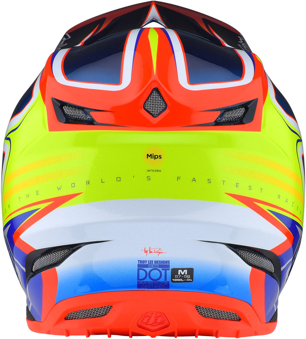 Troy Lee Designs SE5 MIPS Carbon Lines Cască de motocross Albastru/Roșu XS (53/54) Figura 7
