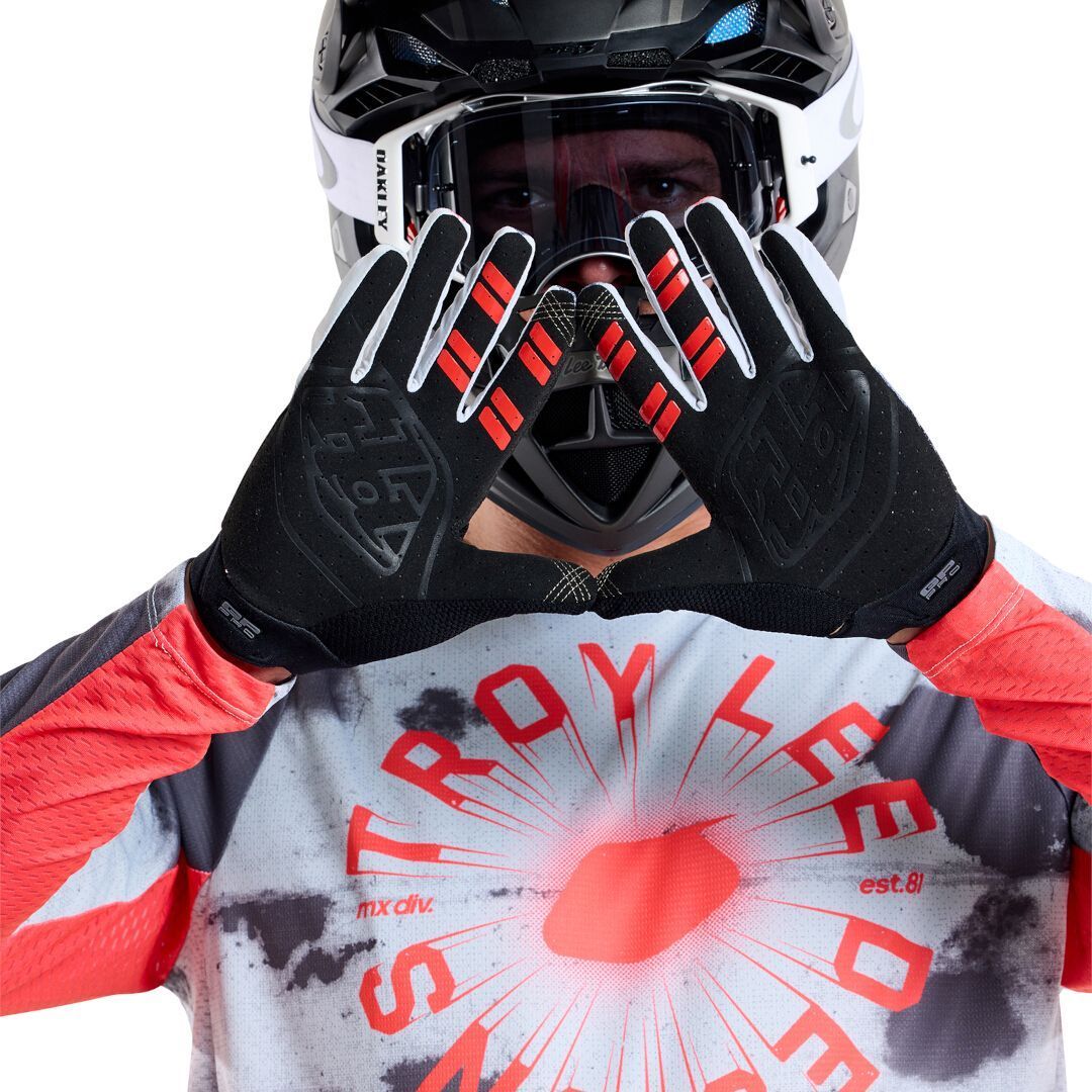 Troy Lee Designs GP Pro Arrival Motocross handsker grå/rød M Figur 4