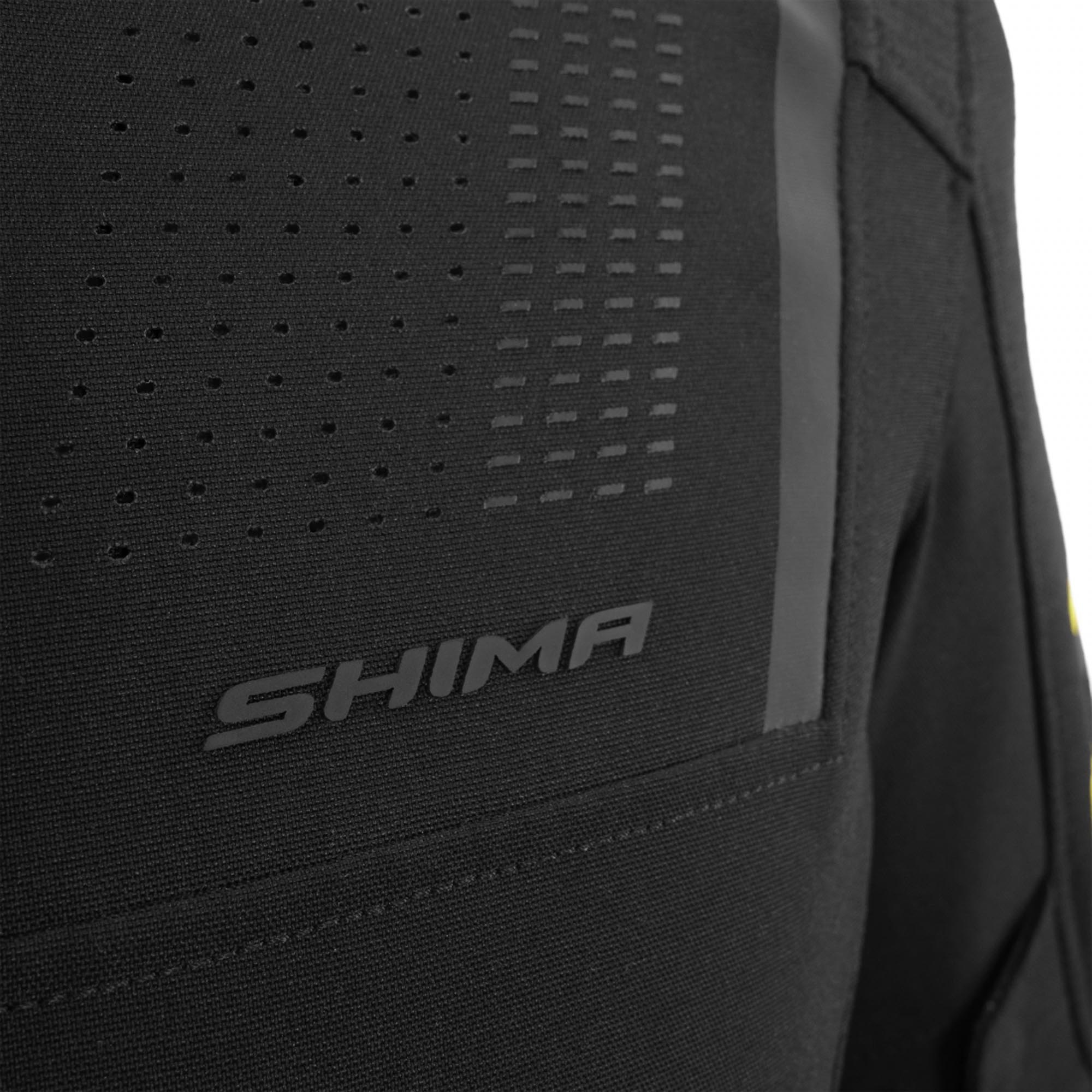 SHIMA Rush 3.0 Motorcykeltextiljacka svart/gul L Figur 18