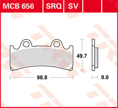 TRW Lucas Sinterbelag MCB656SV Figur 1