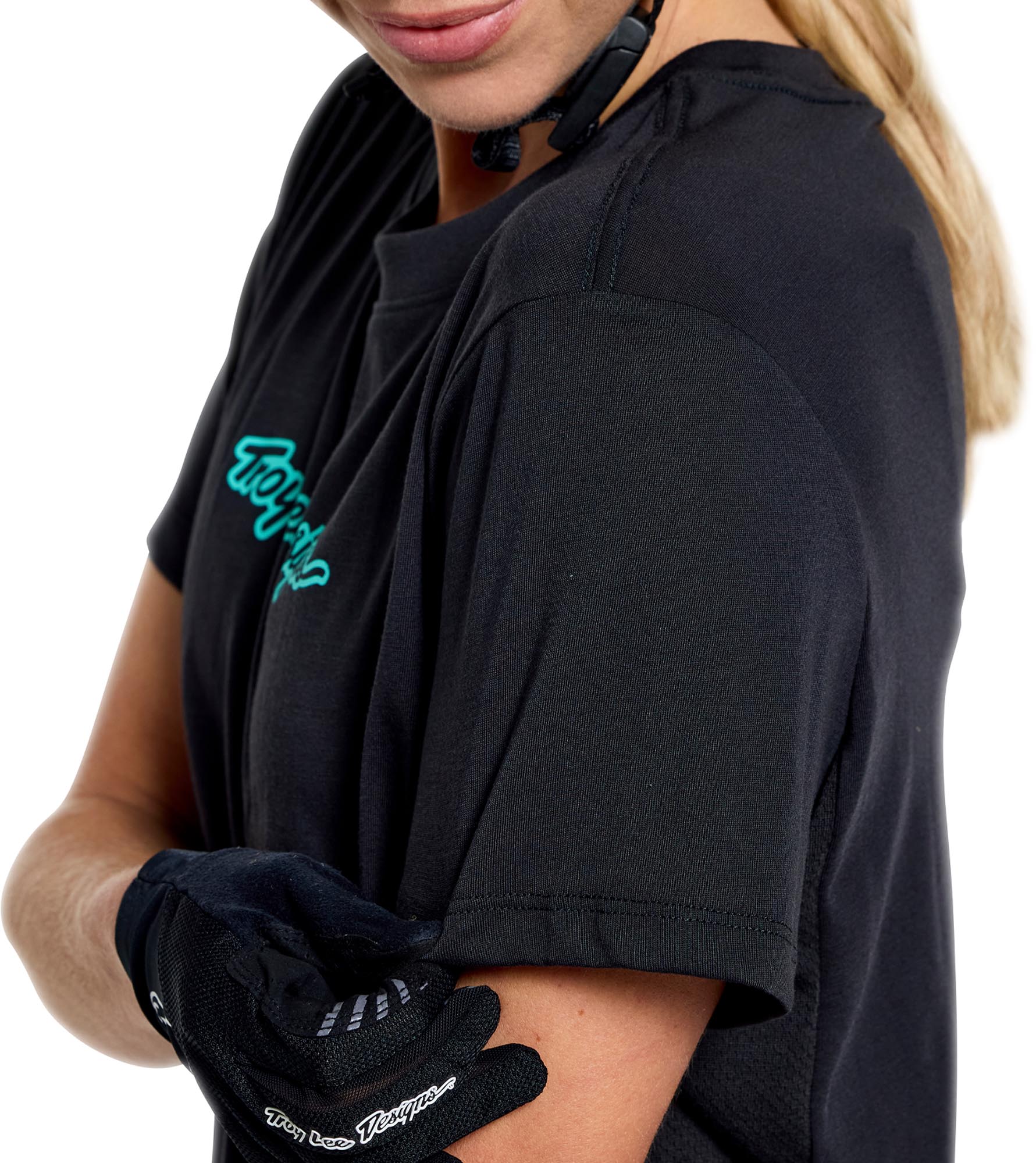 Side view of Troy Lee Designs Lilium Ride Signature Ladies Short Sleeve Bicycle Jersey
