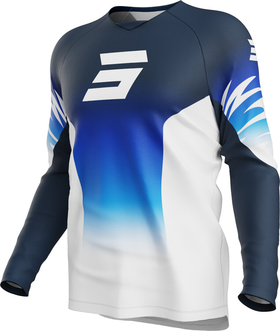 Shot Draw X-Trem Tricou de motocross pentru copii Albastru/Alb 8/9 Figura 1