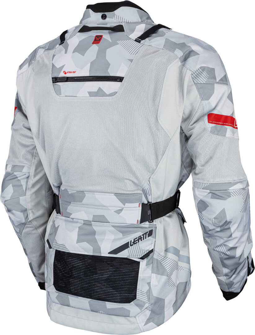 Leatt ADV FlowTour 7.5 waterproof Motorcycle Textile Jacket light grey/black/red M Figure 3