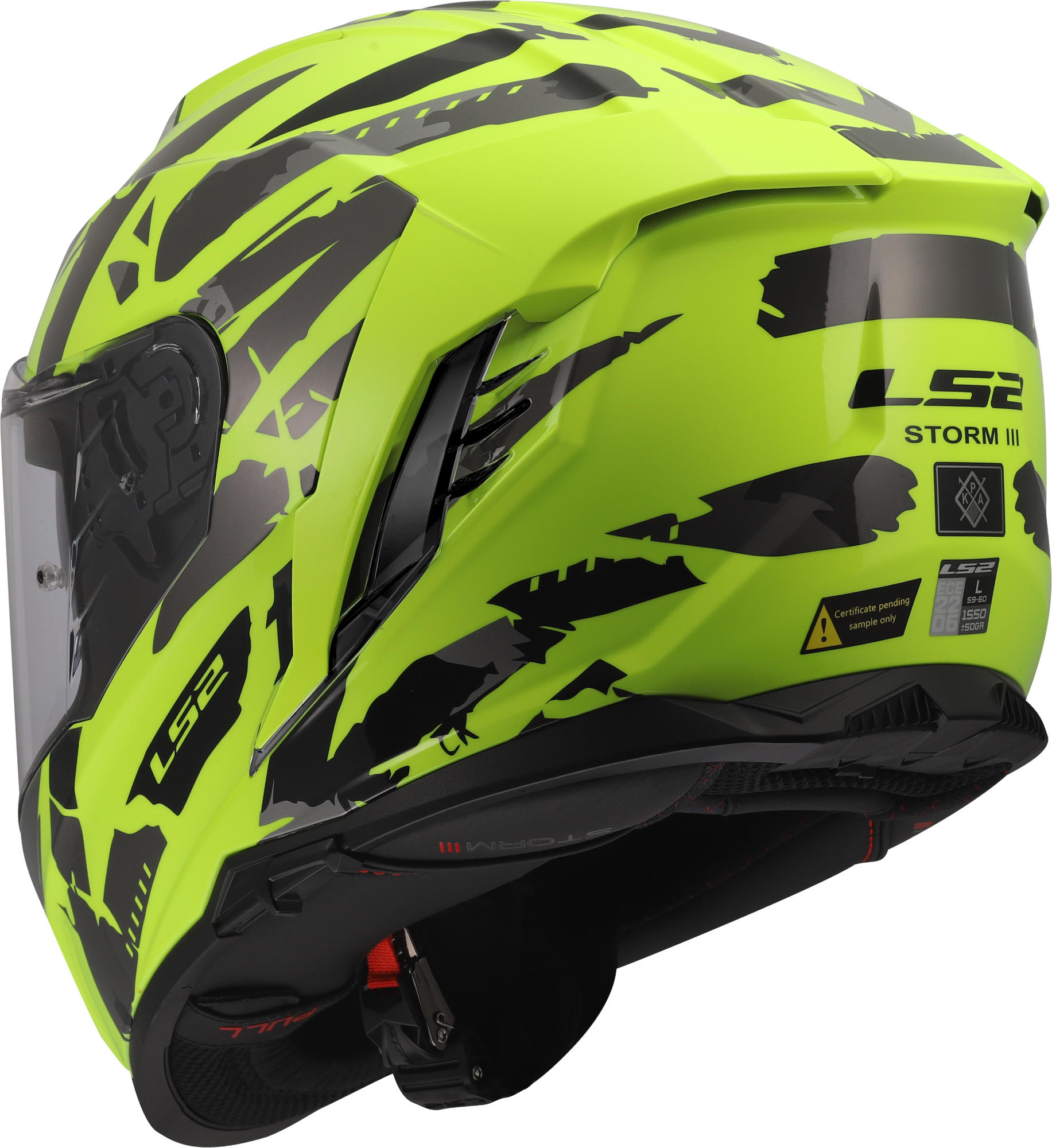 LS2 FF818 Storm III Kaos Hjelm gul/sort M (57/58) Figur 3