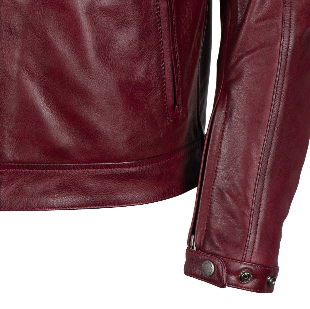 Helstons Chevy Buffalo Motorcycle Leather Jacket dark red XL Figure 5