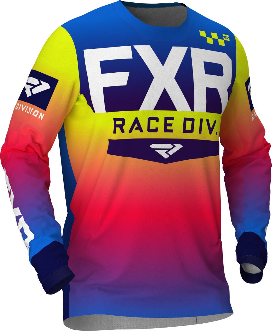 FXR Helium Motocross Jersey blå/gul/rød M Figur 1