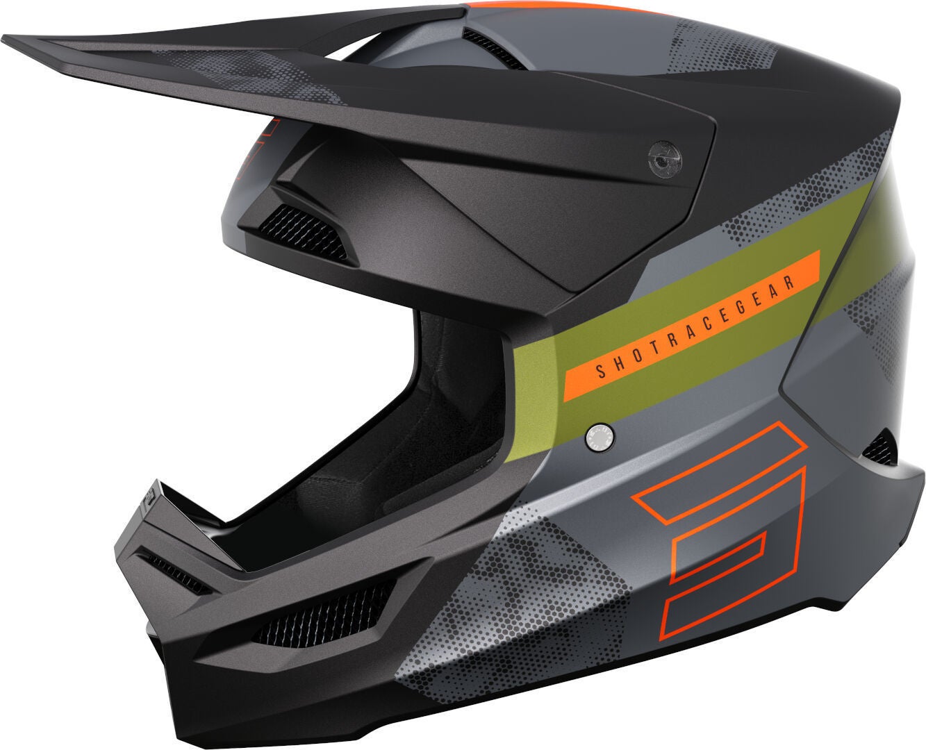 Shot Furious Patrol Motocross hjelm grøn/sort/orange L (59/60) Figur 1