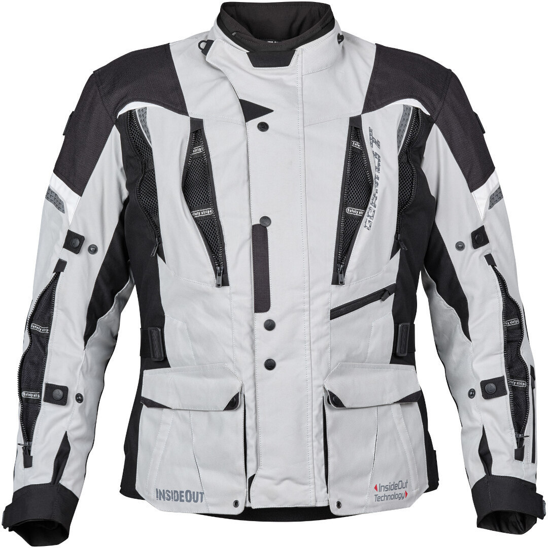 Germot InsideOut Motorrad Textiljacke hellgrau/schwarz XL Abbildung 2