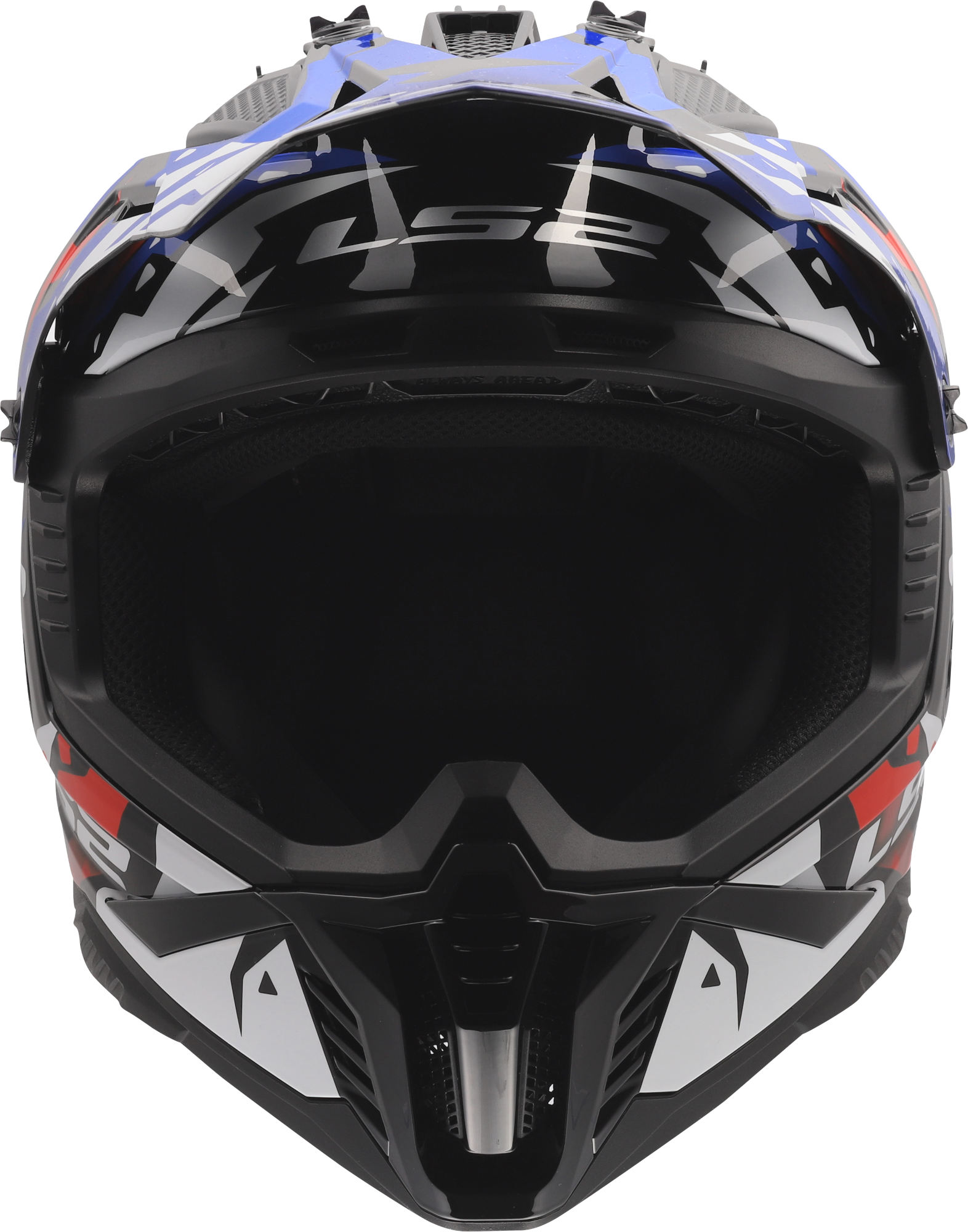 LS2 MX708 Fast II Grotesk Casco de motocross blanco/azul/rojo S (55/56) Figura 8