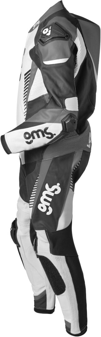 GMS GRC-1 One Piece Motorcycle Leather Suit black/white/grey 54 Figure 3