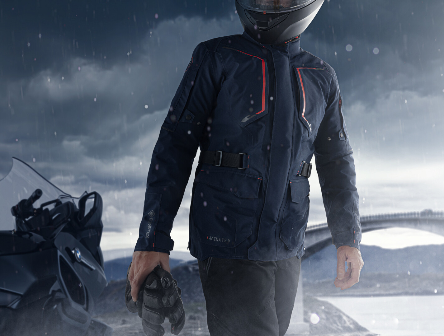Bering Ottawa GTX waterproof Motorcycle Textile Jacket blue 4XL Figure 3
