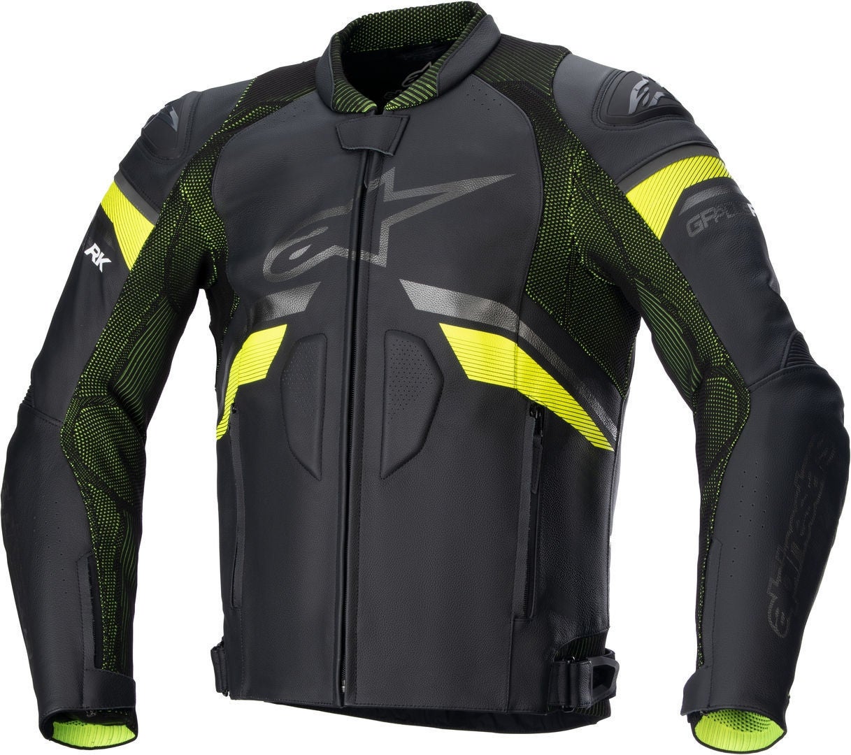 Alpinestars GP Plus R V3 Rideknit Motorcycle Leather Jacket black/yellow 62 Figure 1