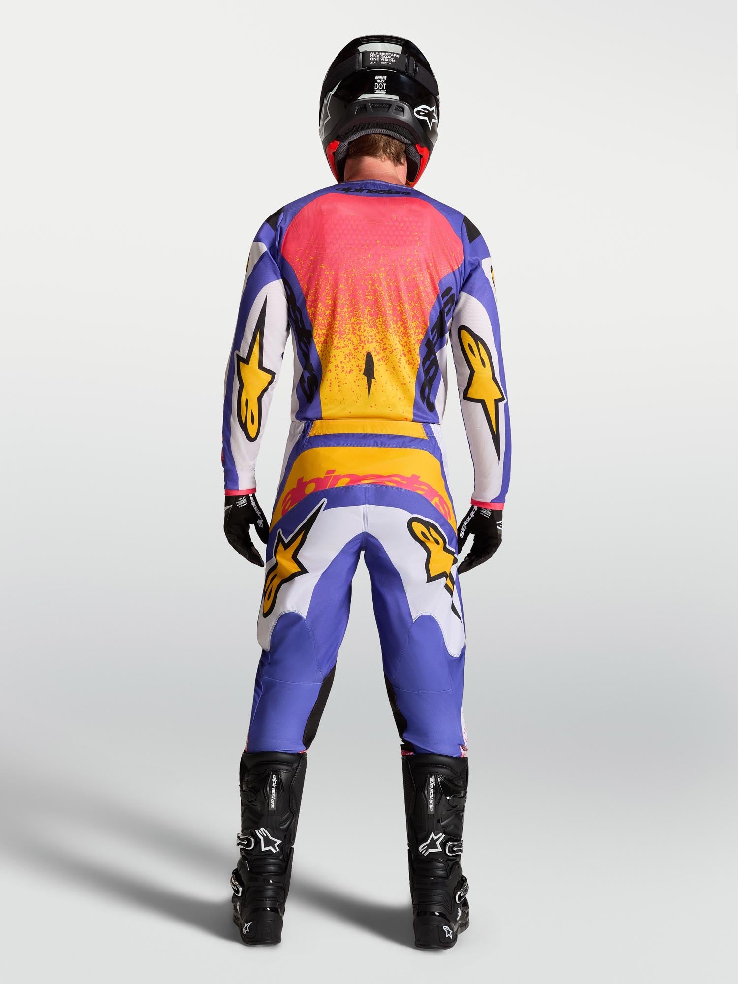 Alpinestars Fluid Drag Pantaloni da motocross viola/giallo/rosa 38 Figura 10