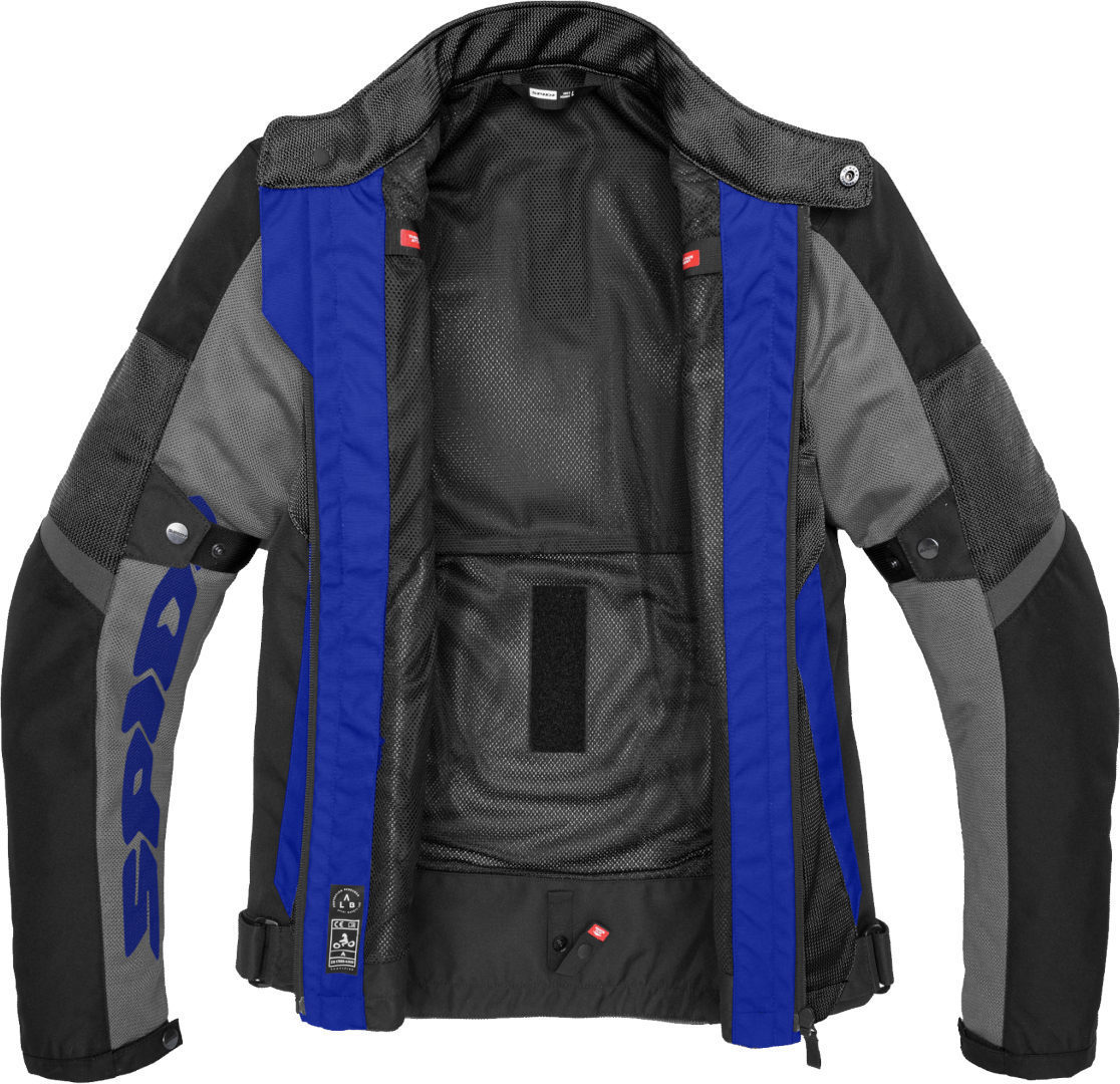 Spidi Tek Net Motorcycle Jacket black/grey/blue L Figure 3