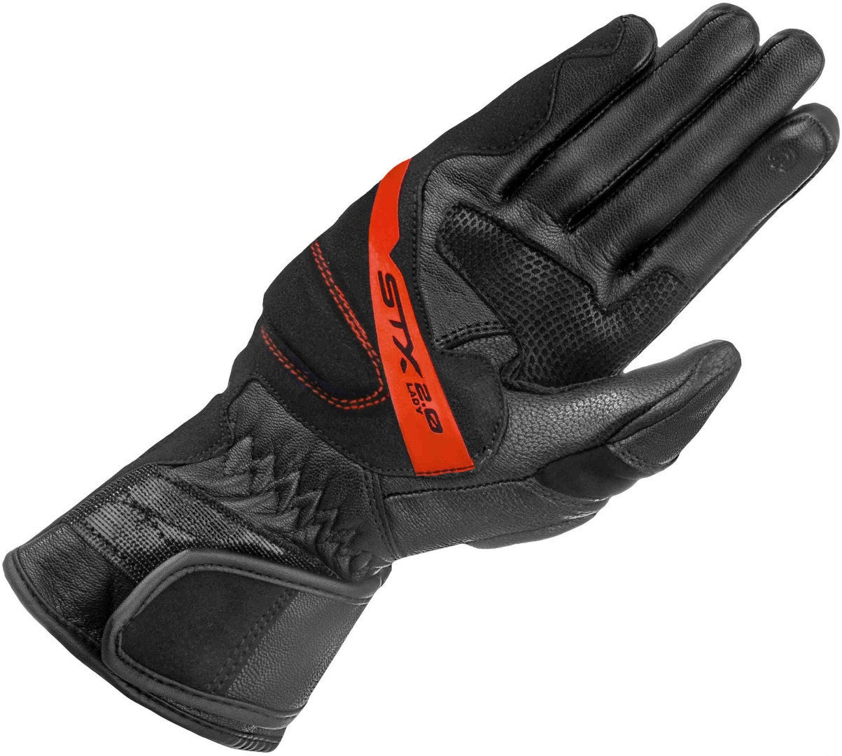SHIMA STX 2.0 perforerede dame motorcykelhandsker sort/rød S Figur 2