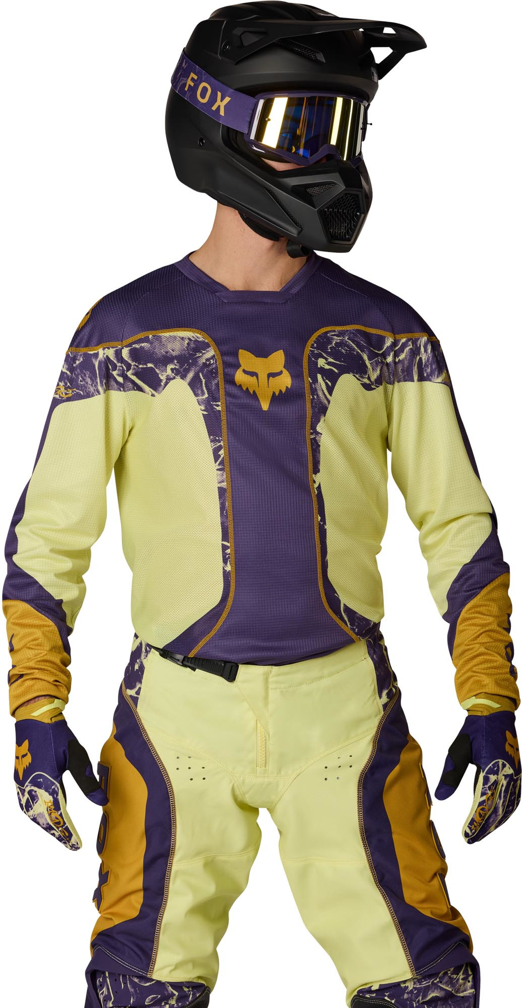 FOX 180 Image Print Motocrosstrøje lilla/gul 2XL Figur 3