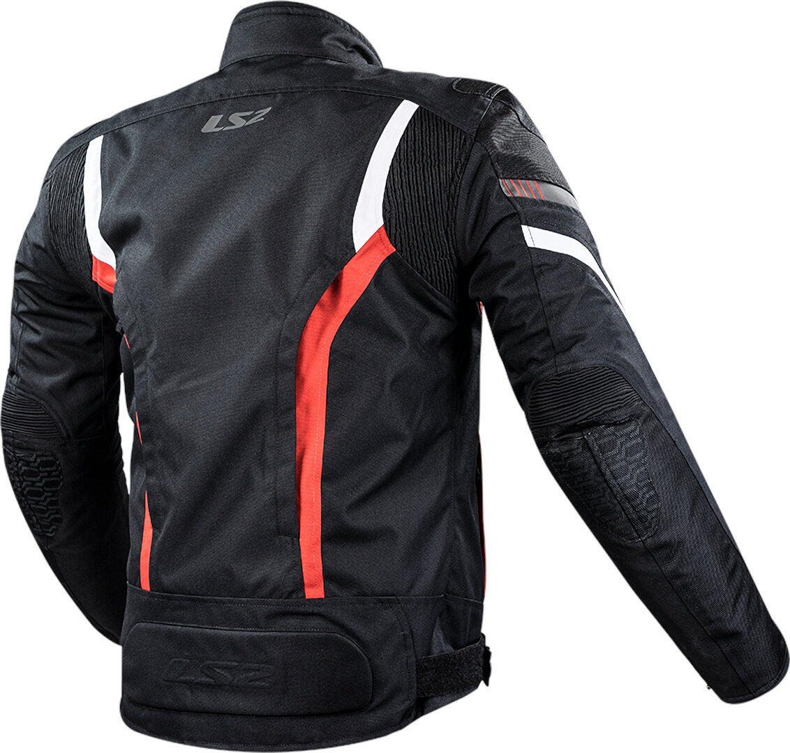 LS2 Gate waterproof Motorcycle Textile Jacket black/red/white 5XL Figure 2