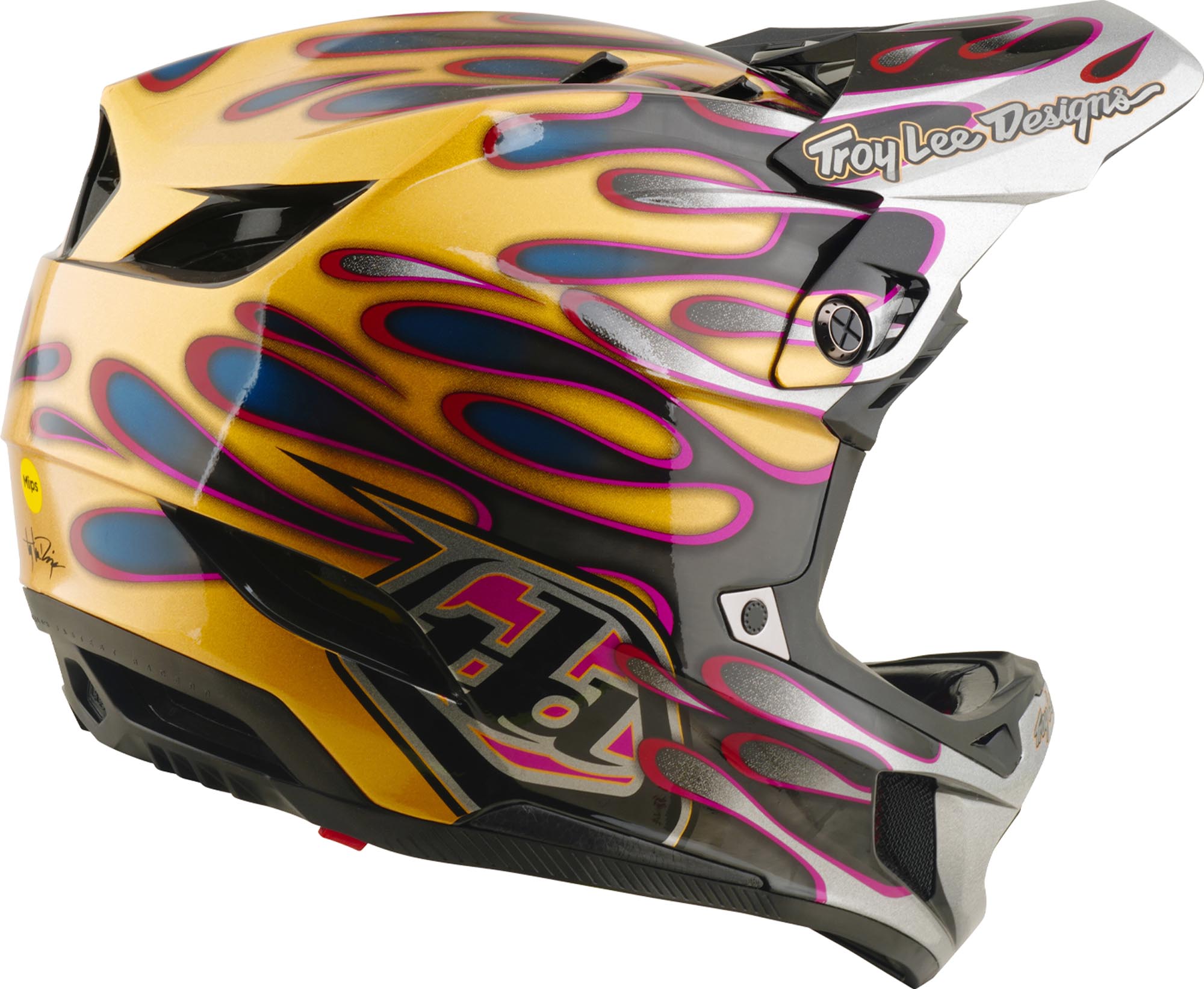 Troy Lee Designs D4 Carbon MIPS Overspray Downhill Helmet S (55/56) Figure 4