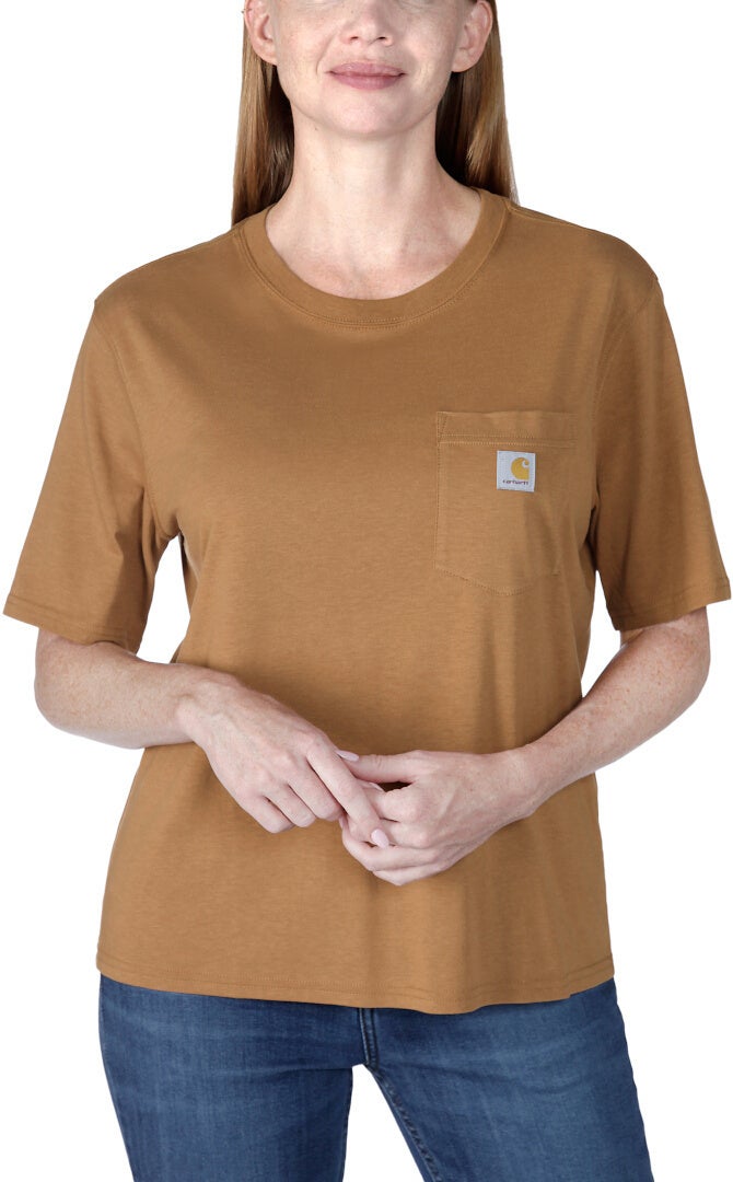 Carhartt Loose Fit Lightweight Short Sleeve Crewneck Ladies T-Shirt brown M Figure 2