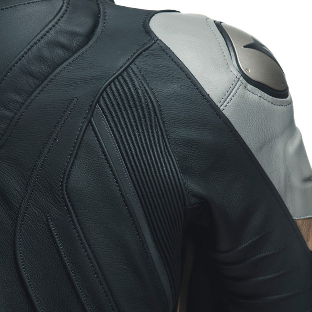 Dainese Avro 4 2-delt motorcykel læderdragt sort/grå 64 Figur 3