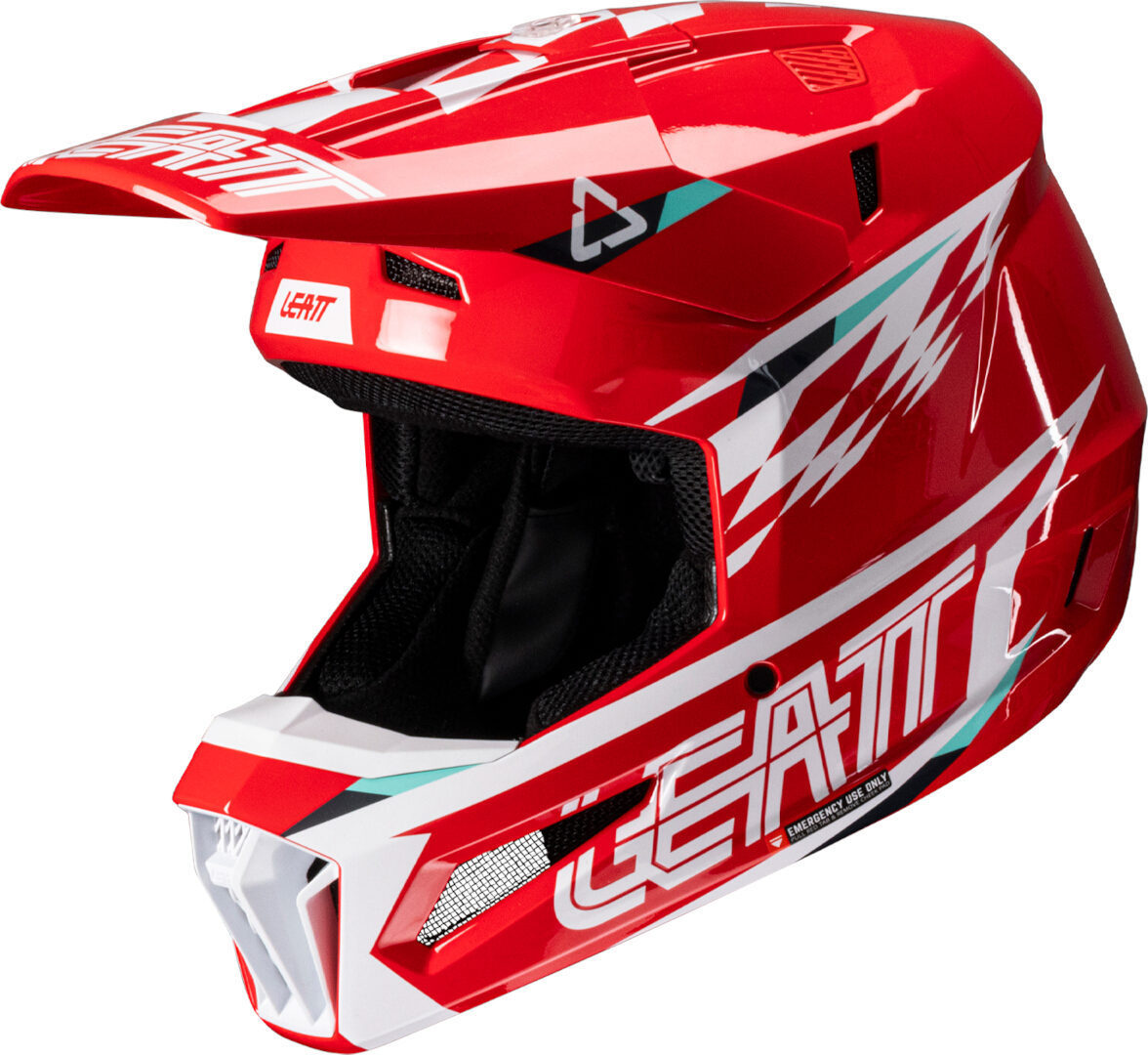 Leatt 3.5 Sharp Cască de motocross cu ochelari de protecție Roșu/Alb/Verde L (59/60) Figura 5