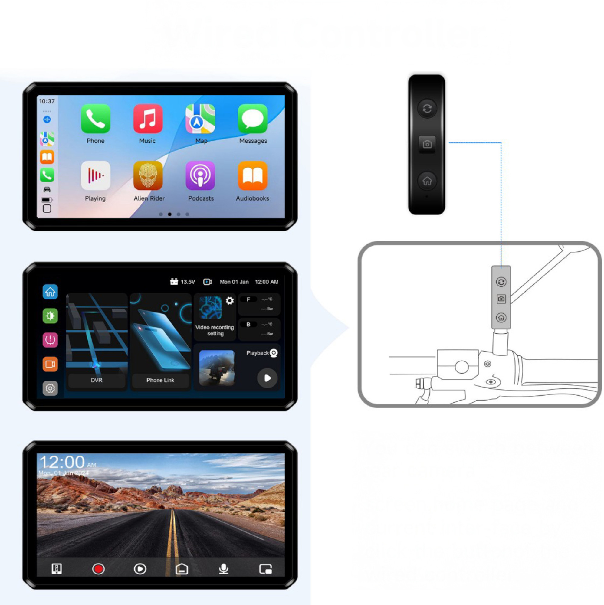 AlienRider M2S Sistem multimedia pentru motociclete Figura 2
