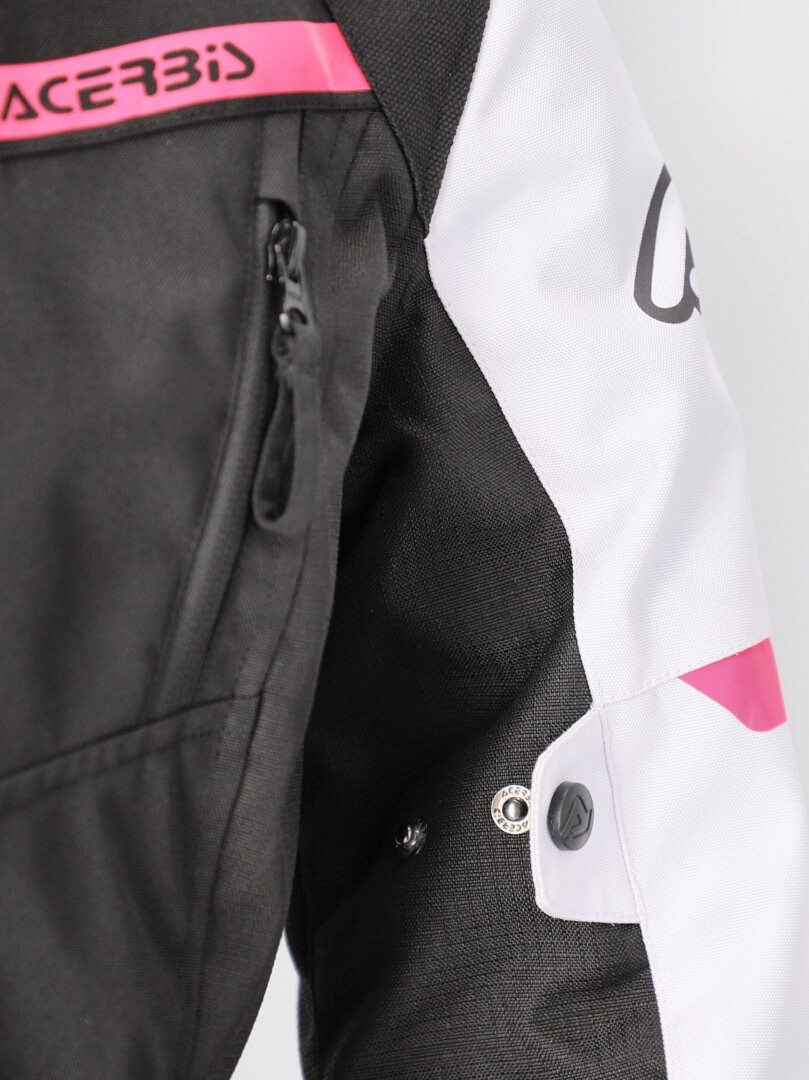 Acerbis X-Street Damer Motorcykel Textil Jacka svart/vitt/rosa XL Figur 5