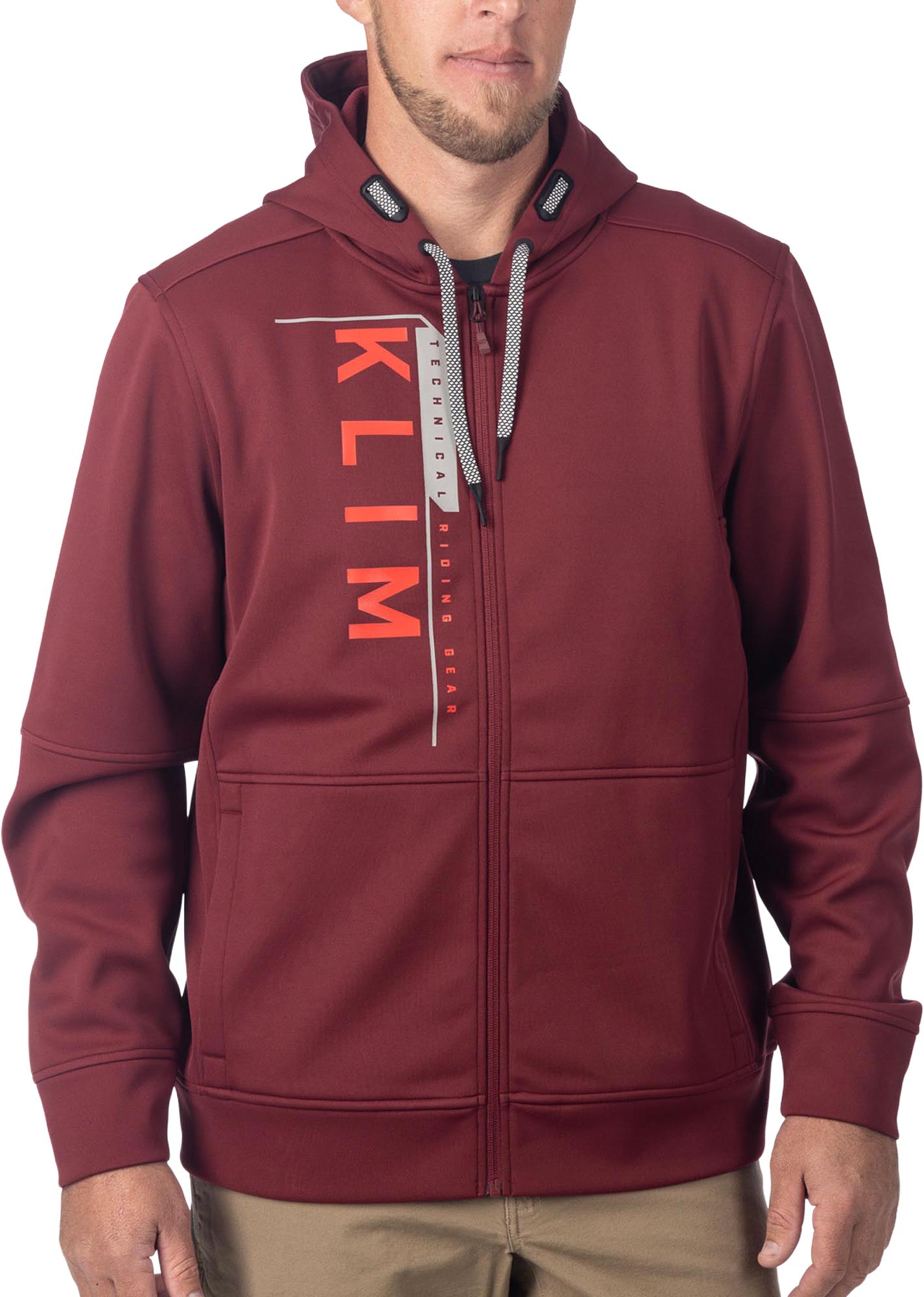 Klim Barracks Cappuccio con zip rosso XL Figura 1