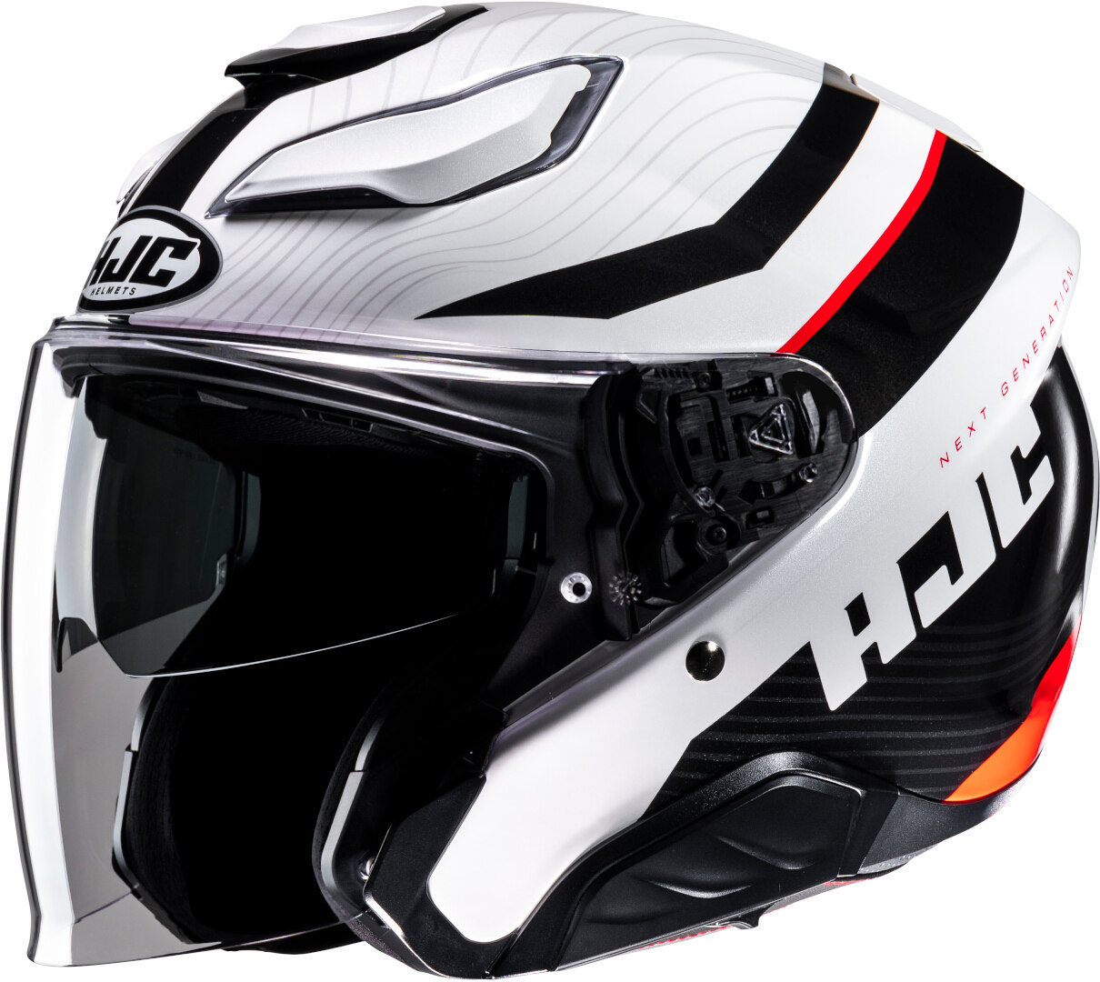 HJC F31 Naby Cască cu reacție Alb/Negru/Roșu XS (54/55) Figura 1