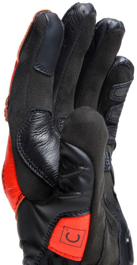 Dainese Carbon 4 Short Motorcykelhandsker sort/rød L Figur 8