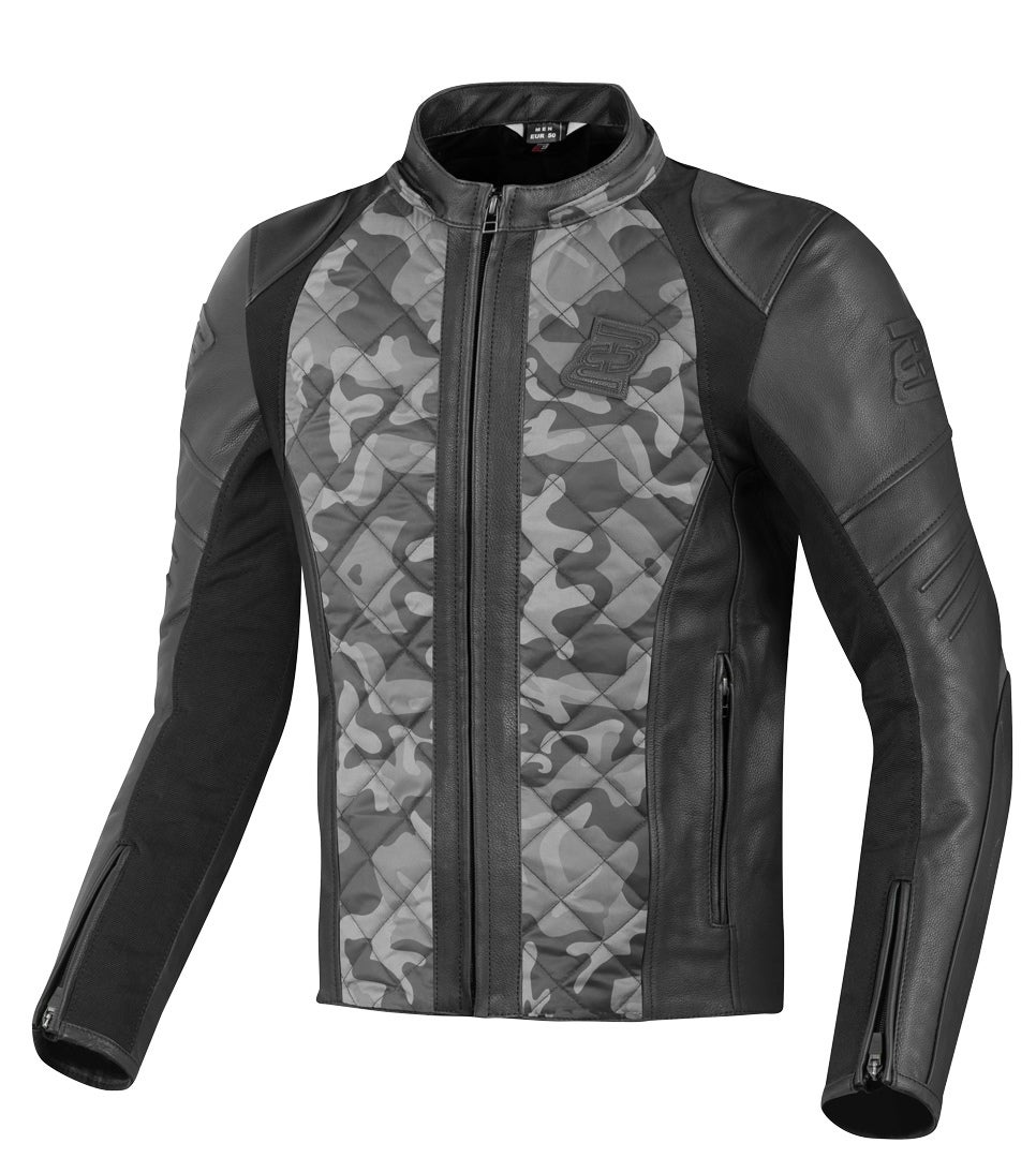 Bogotto Radic Motorcycle Leather/Textile Jacket grey/camouflage 4XL Figure 2