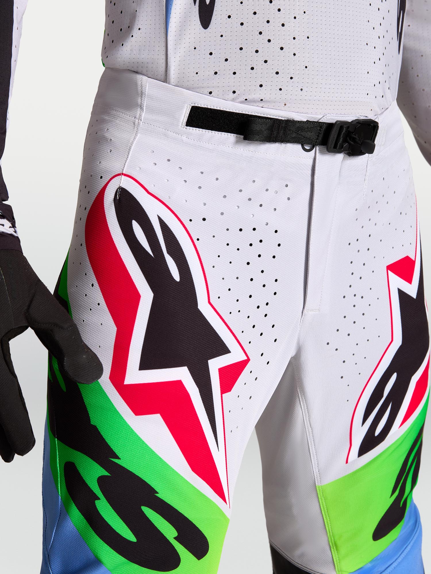 Alpinestars Supertech Dyna Motocrossbukser lilla/sort/grøn 44 Figur 5