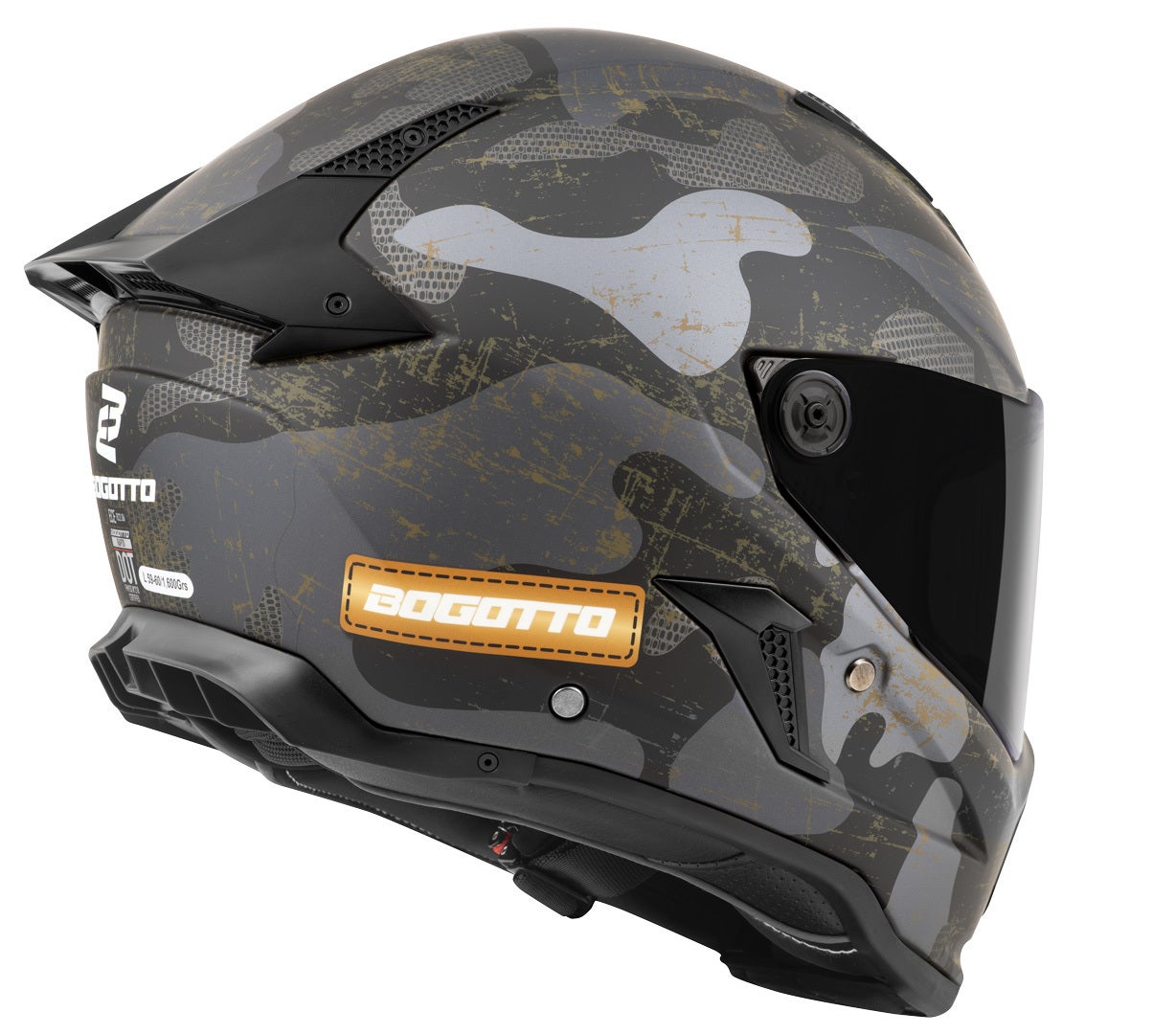 Bogotto Rapto Camo Casco nero opaco/grigio 2XL Figura 2