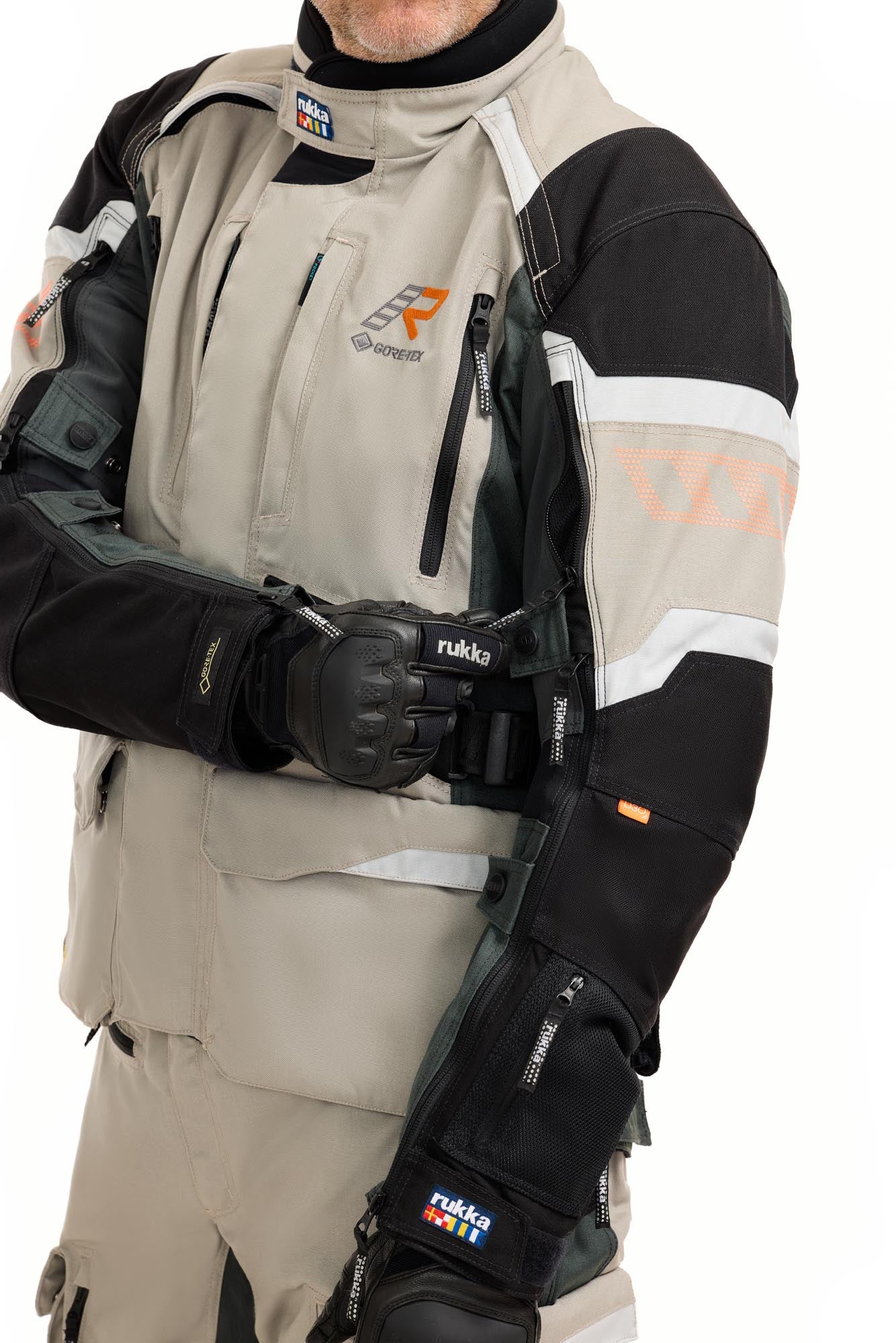 Rukka Madagasca-R Giacca tessile moto Sabbia/Nero 66 Figura 7