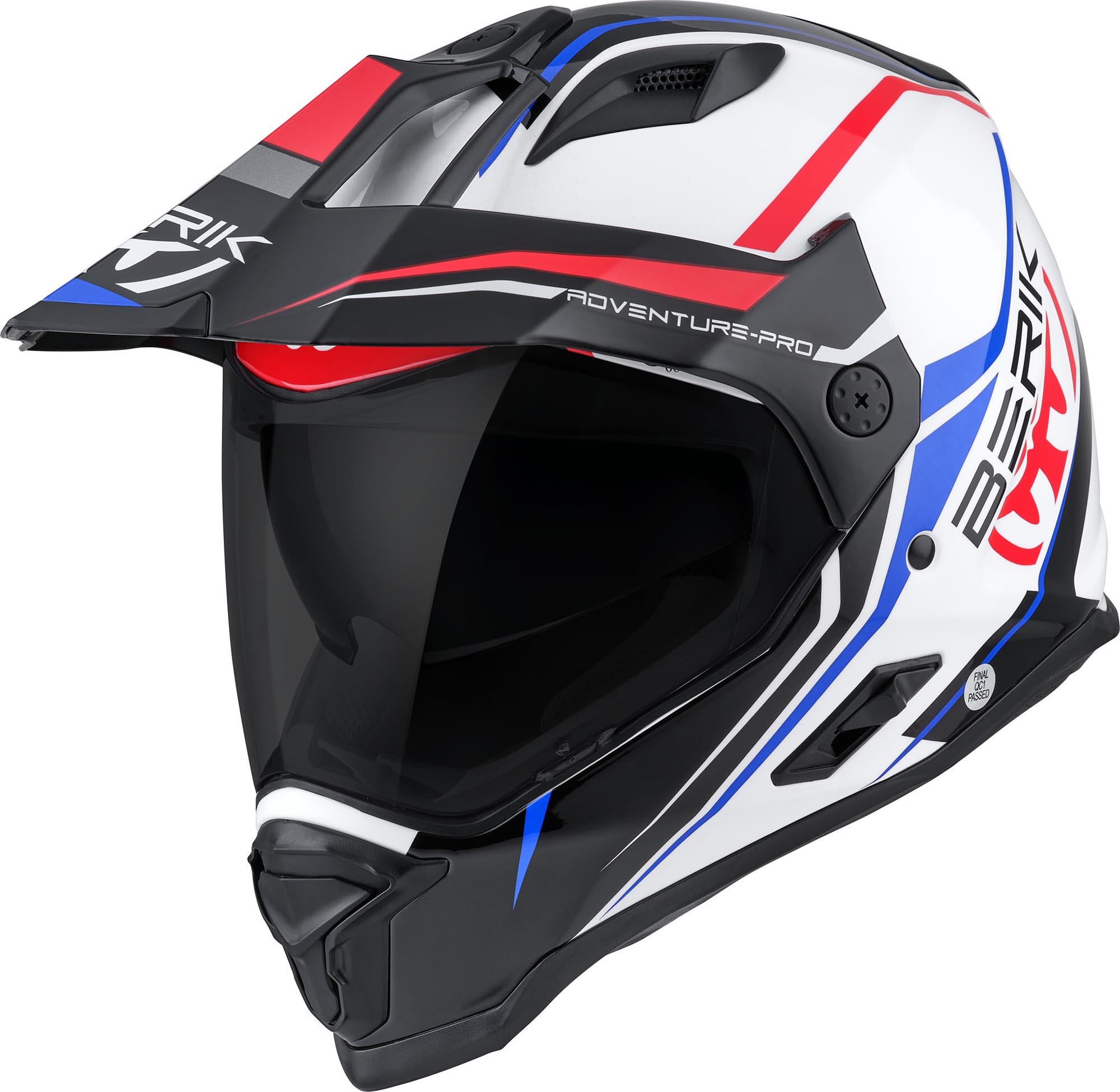 Berik MX313 Volstom Adventure Pro Enduro Helm weiß/blau/rot L Abbildung 2