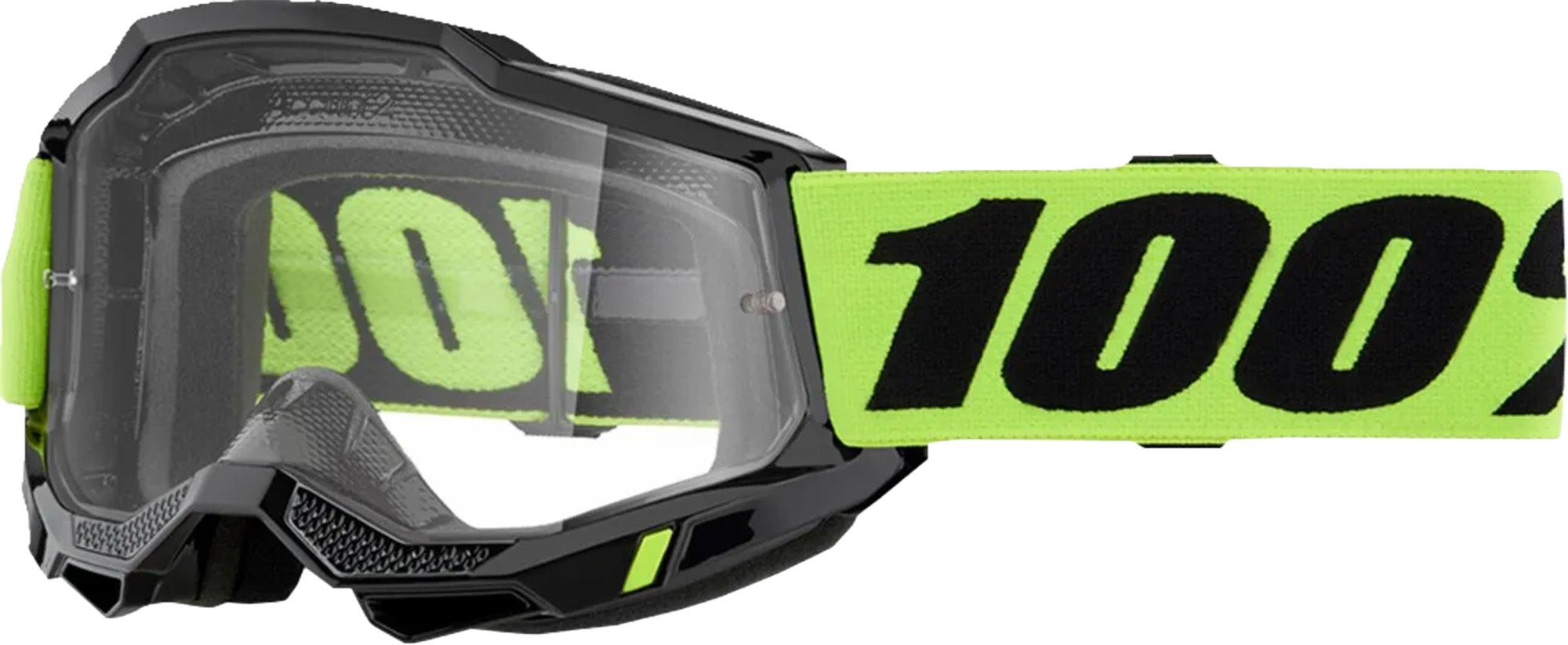 100% Accuri 2 OTG Clear Lunettes de motocross Vert/Noir Figure 1