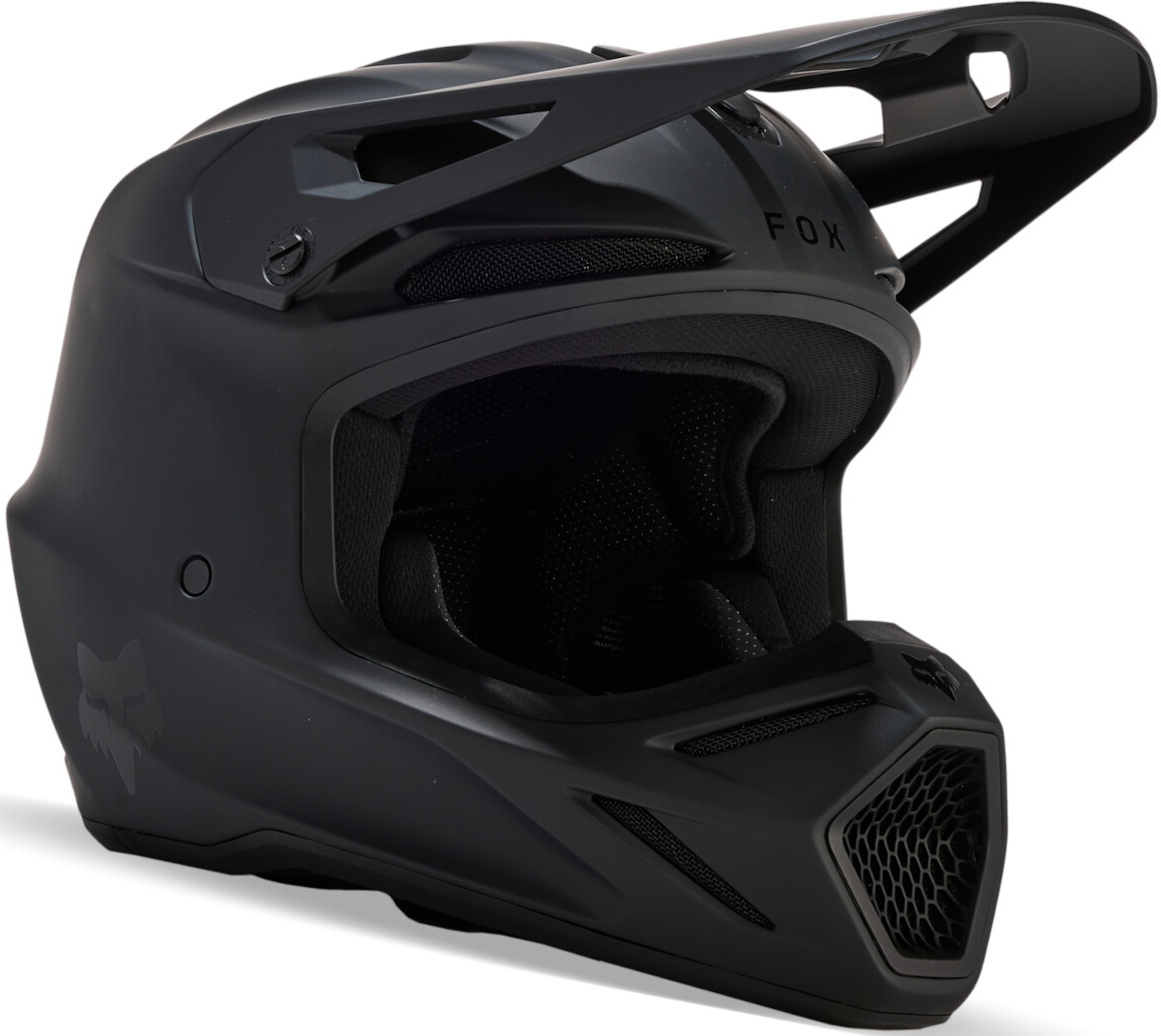 FOX V3 Solid MIPS モトクロスヘルメット ブラックマット 男性(57/58歳) 図1