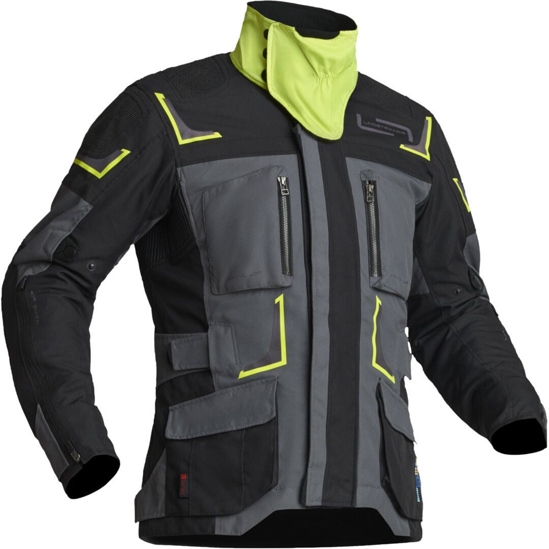 Side view of Lindstrands Myrvik waterproof Motorcycle Textile Jacket