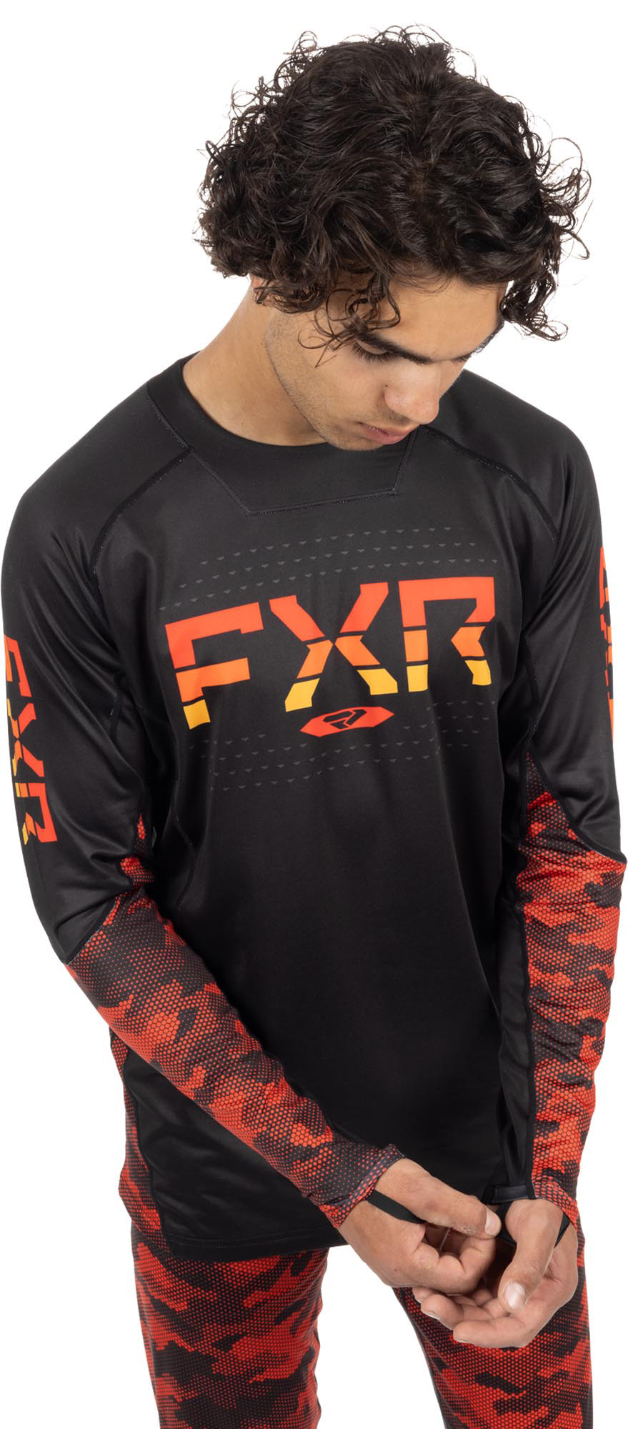 FXR Atmosphere Functioneel overhemd rood/zwart 3XL Figuur 4