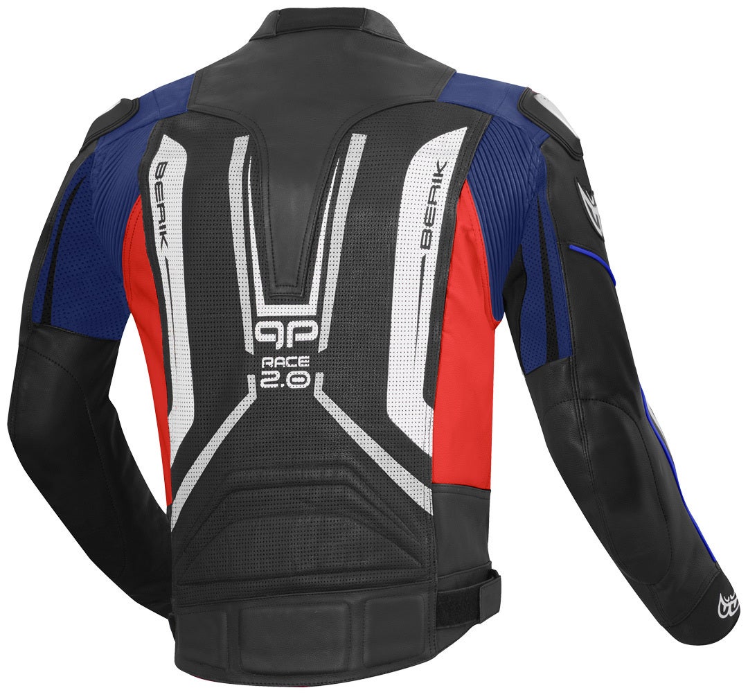 Berik Street Pro Motorcycle Leather Jacket black/red/blue 54 Figure 2