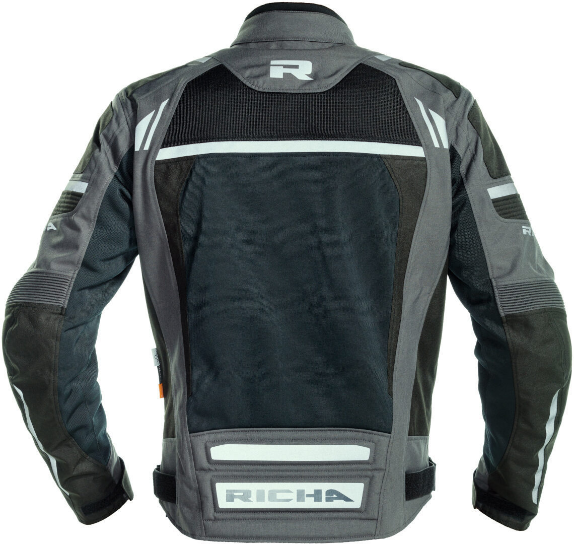 Richa Airstorm waterproof Motorcycle Textile Jacket dark grey/black M Figure 2