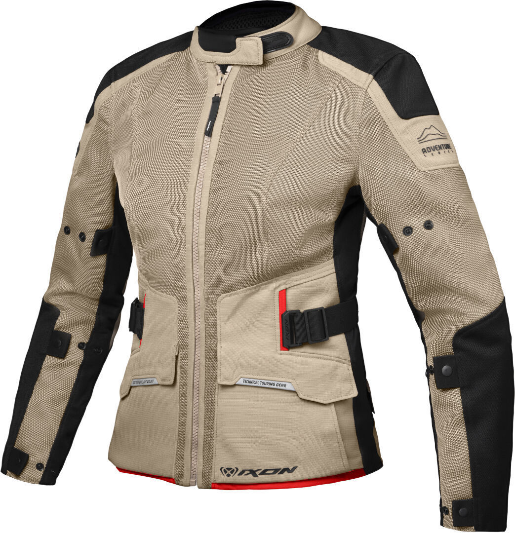 Ixon M-Njord Dame motorcykel tekstiljakke Sand/sort M Figur 1