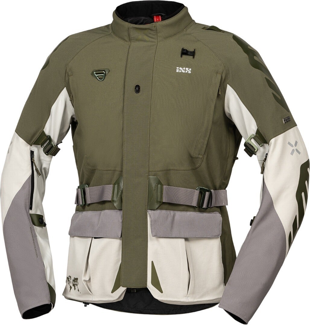 IXS Venture-STX 1.0 wasserdichte motorrad textiljacke Vert/Gris XS Figure 1