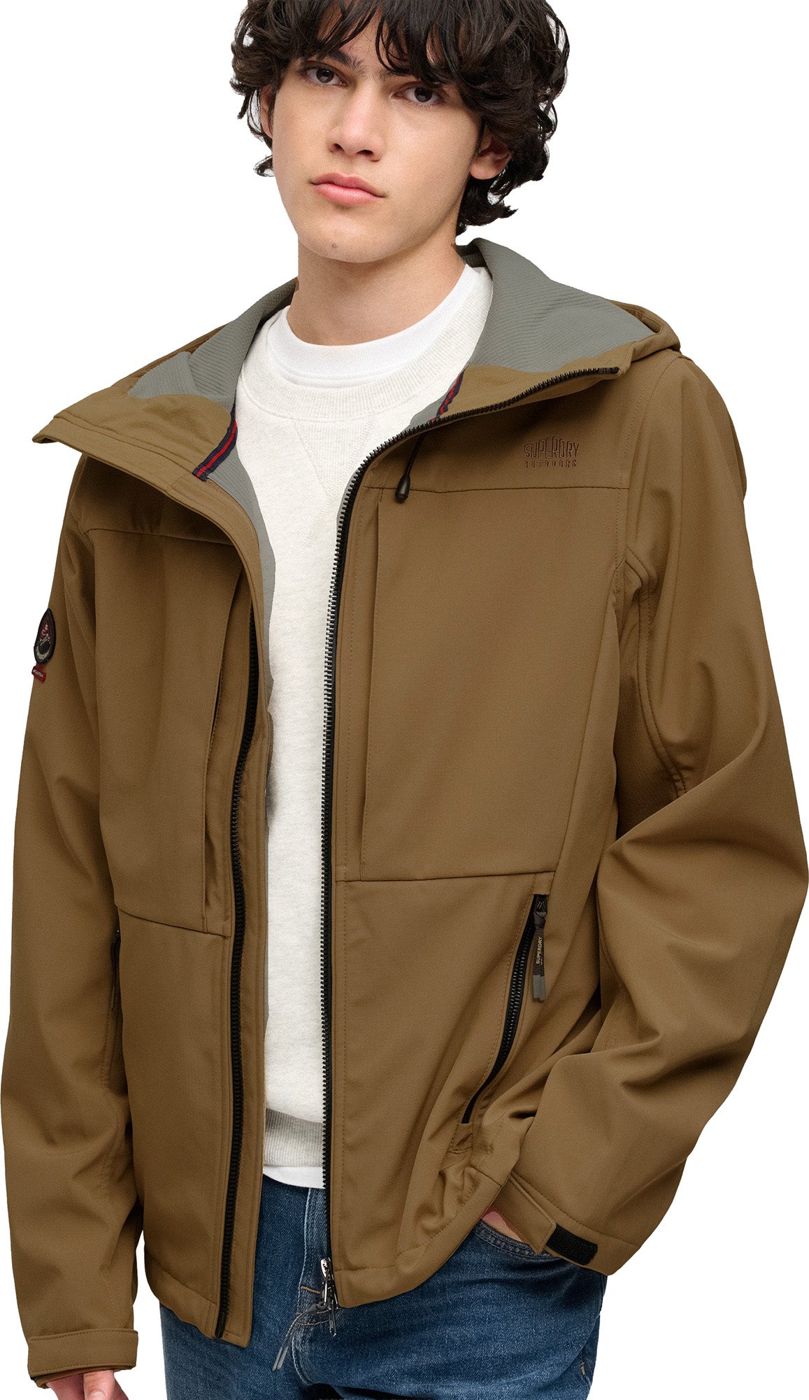 Superdry & Co Softshell Trekker 夹克 米色 S 图5