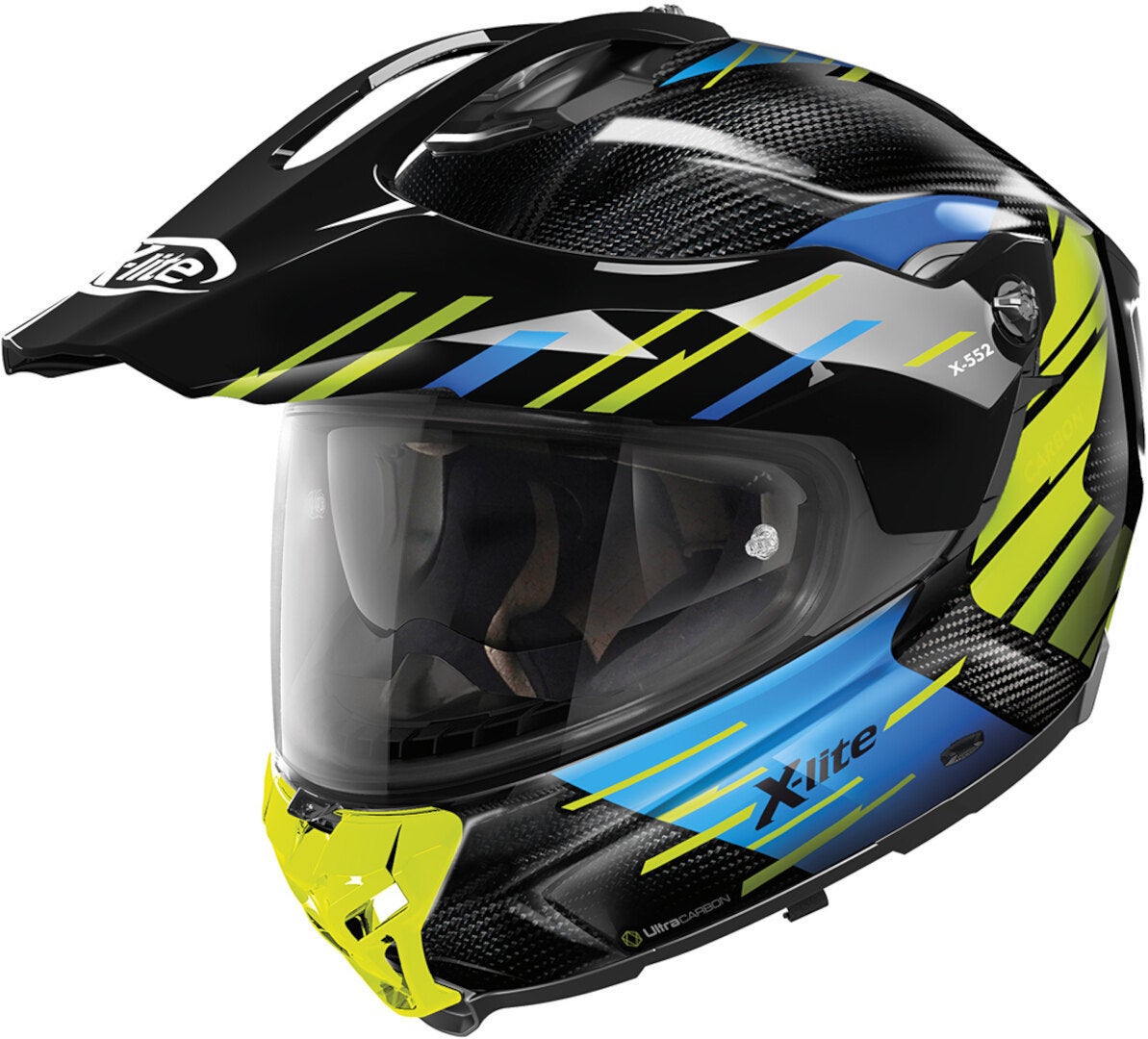 X-Lite X-552 Ultra Carbon Waypoint N-Com Casco nero/blu/giallo S (56) Figura 1